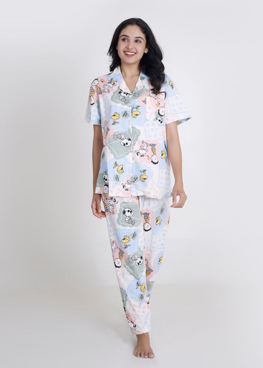 Snoopy Peanuts and Gang Cotton Pyjama Set